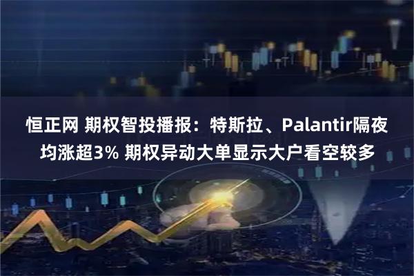 恒正网 期权智投播报：特斯拉、Palantir隔夜均涨超3% 期权异动大单显示大户看空较多